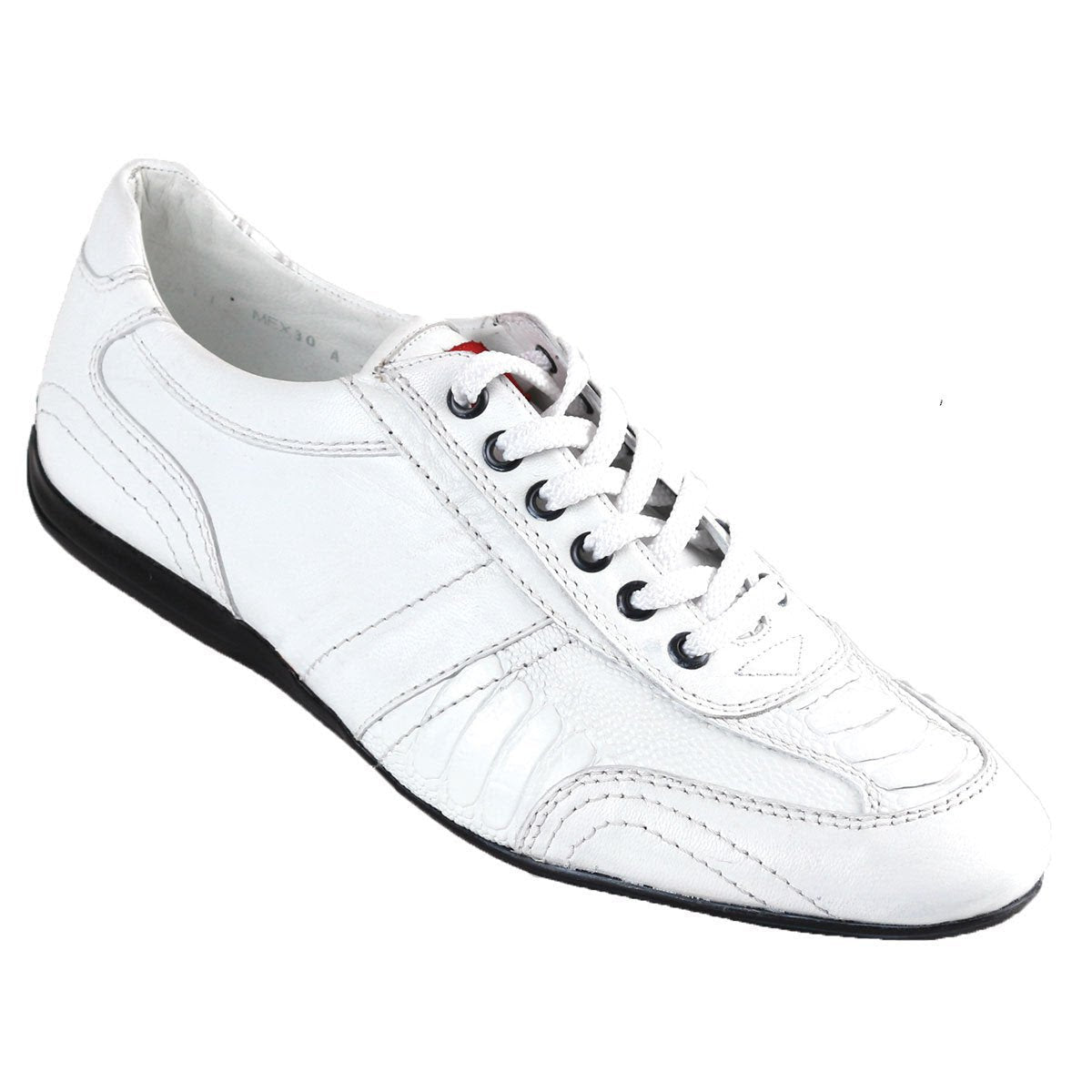 Sneaker de Piel de Avestruz Pata Blanco - 6