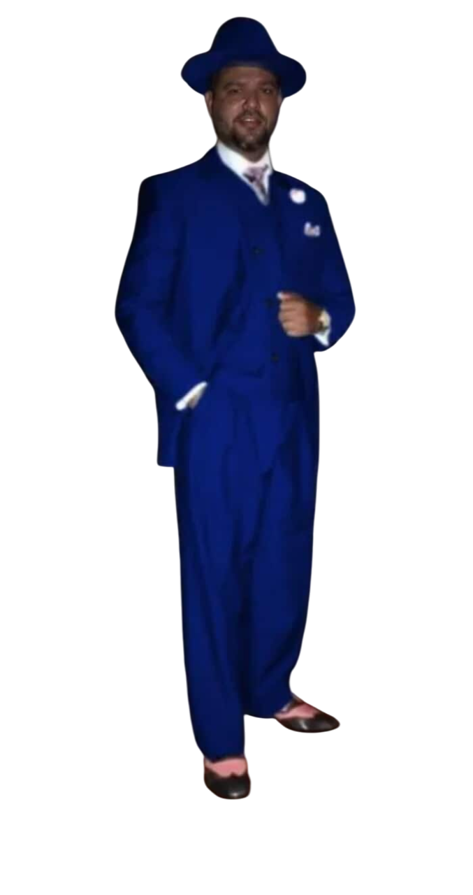 Wide Leg Pleated Pants Pants - 100% Wool Suit - Double Breasted Vest Peak Lapel - Classic Fit Suit - Vested Suit - Royal - New Arrival
