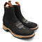 Wide Square Toe Ankle Boots with Rubber Sole Hooch Black