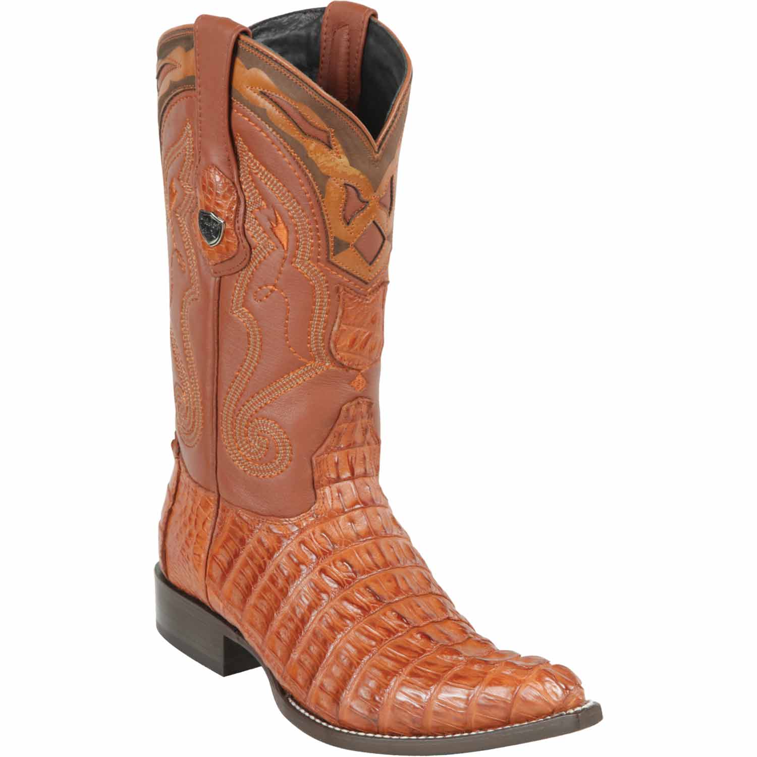Men's Wild West Caiman Tail Skin 3X Toe Boots 29501-A - 6
