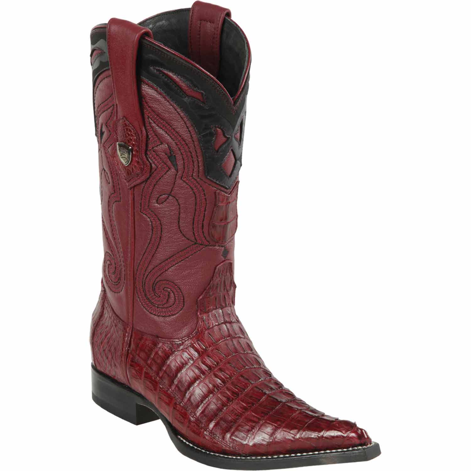Men's Wild West Caiman Tail Skin 3X Toe Boots 29501-A - 6