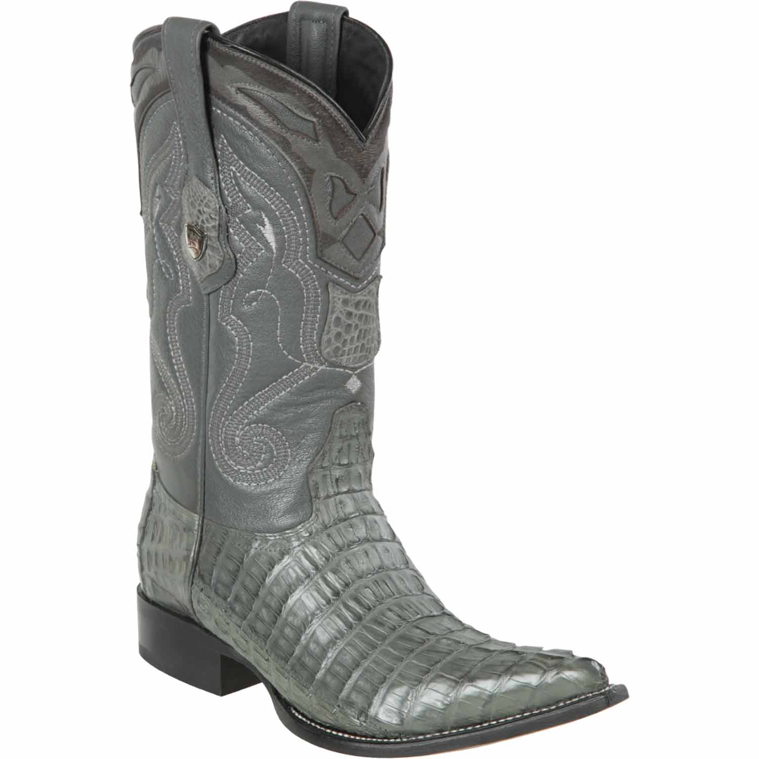 Men's Wild West Caiman Tail Skin 3X Toe Boots 29501-B - 6