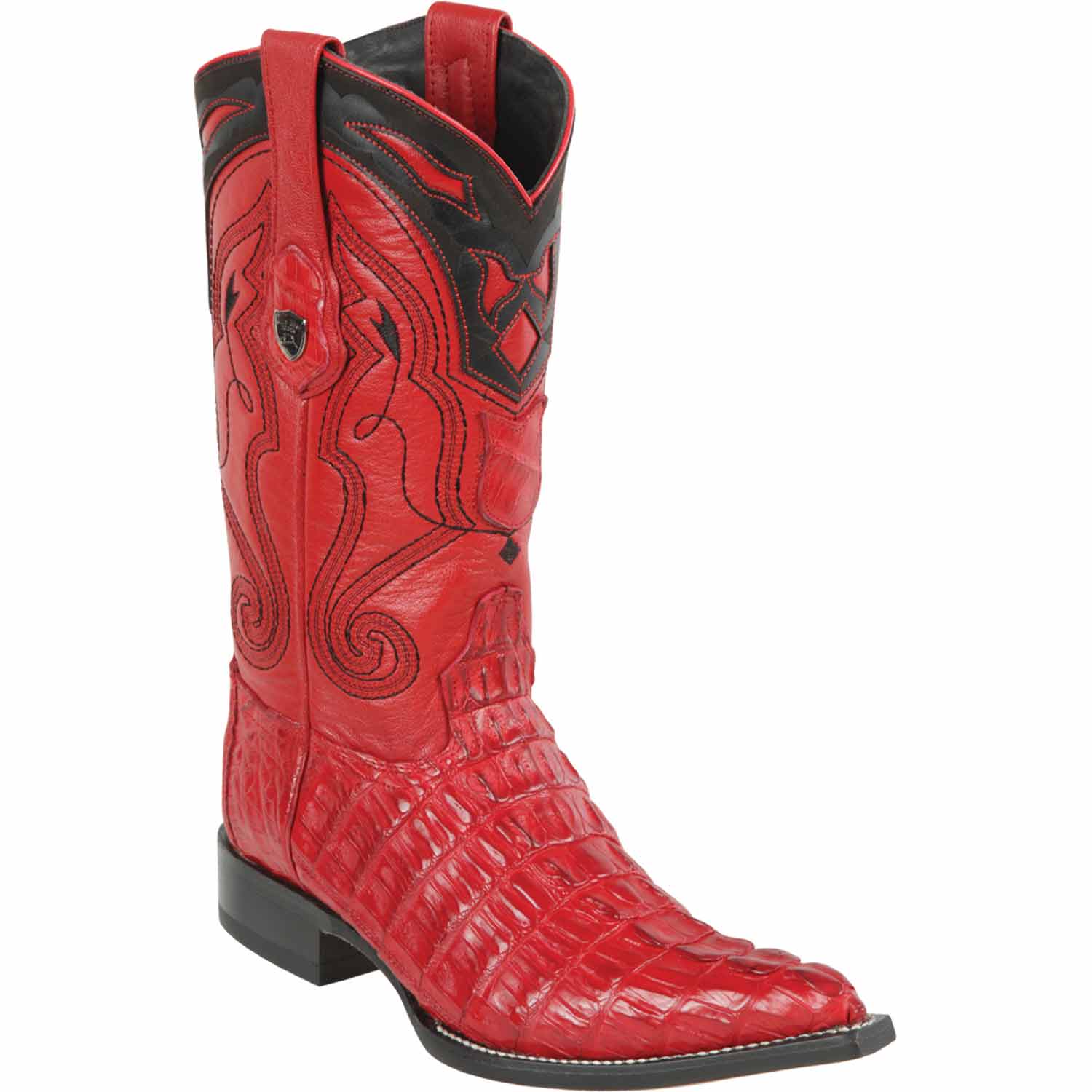 Men's Wild West Caiman Tail Skin 3X Toe Boots 29501-B - 6