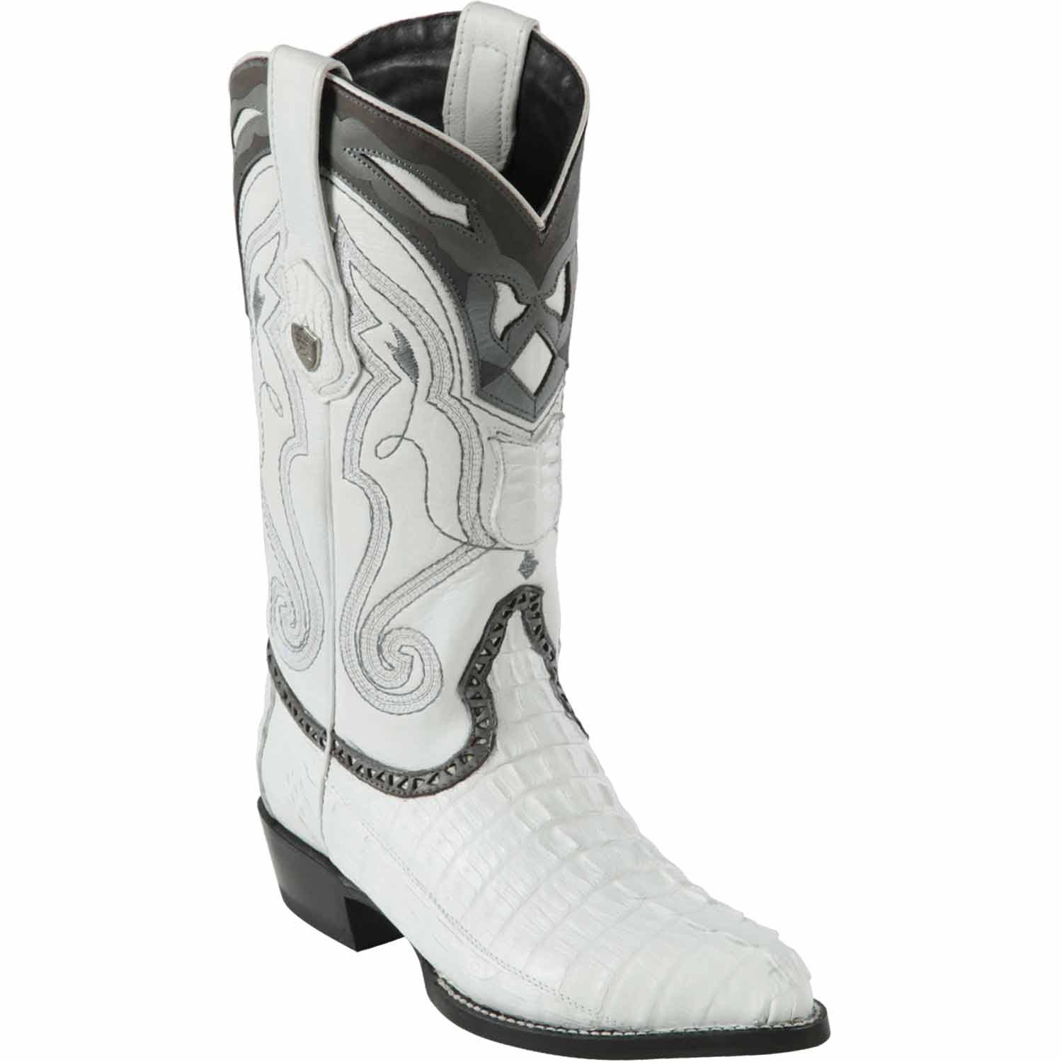 Men's Wild West Caiman Tail Skin J Toe Boots 29901-B - 6