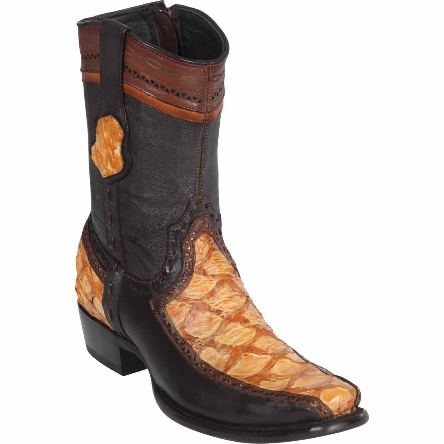 Men's Wild West Monster Fish with Deer Dubai Toe Short Boots 279BF10-A - 6