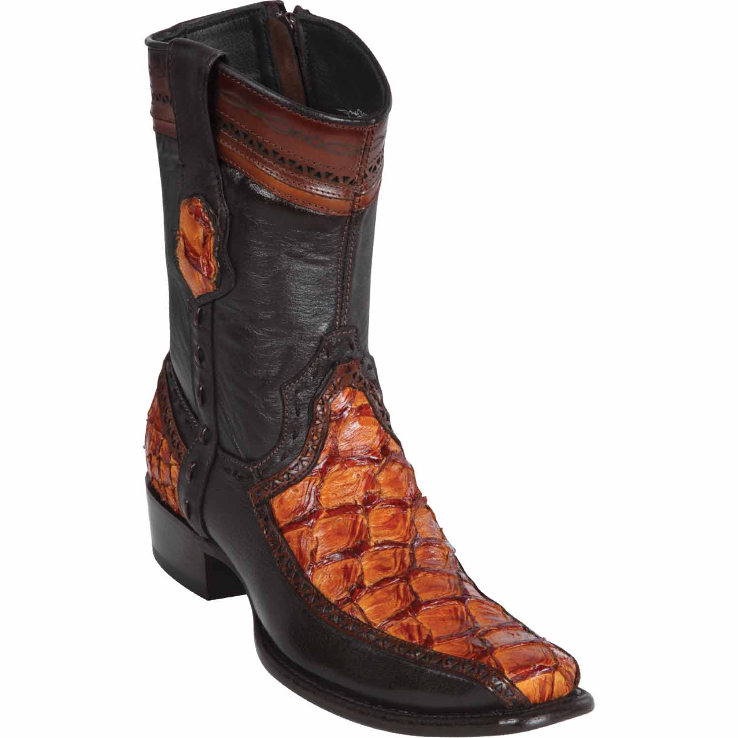 Men's Wild West Monster Fish with Deer Dubai Toe Short Boots 279BF10-A - 6