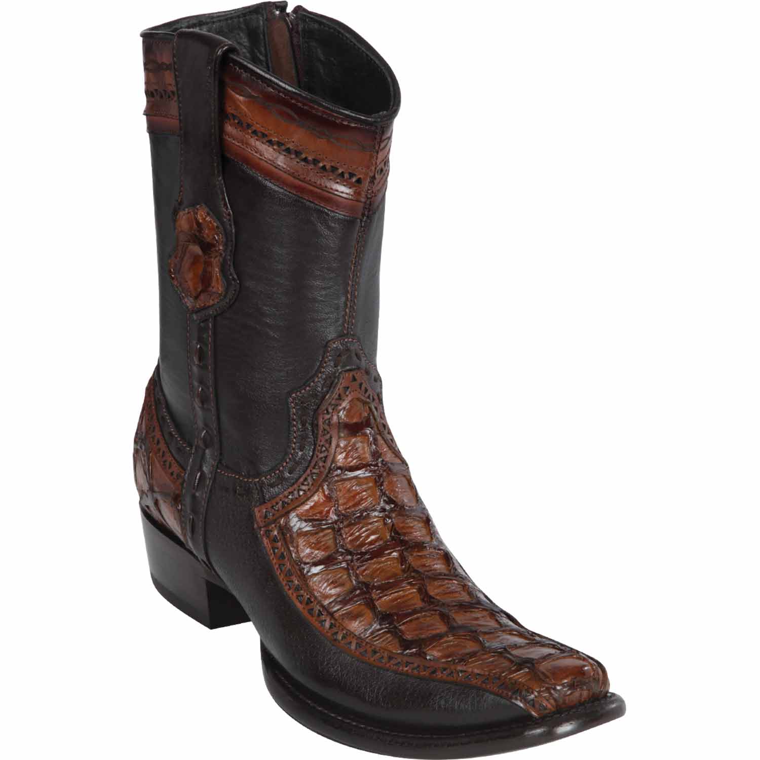 Men's Wild West Monster Fish with Deer Dubai Toe Short Boots 279BF10-A - 6
