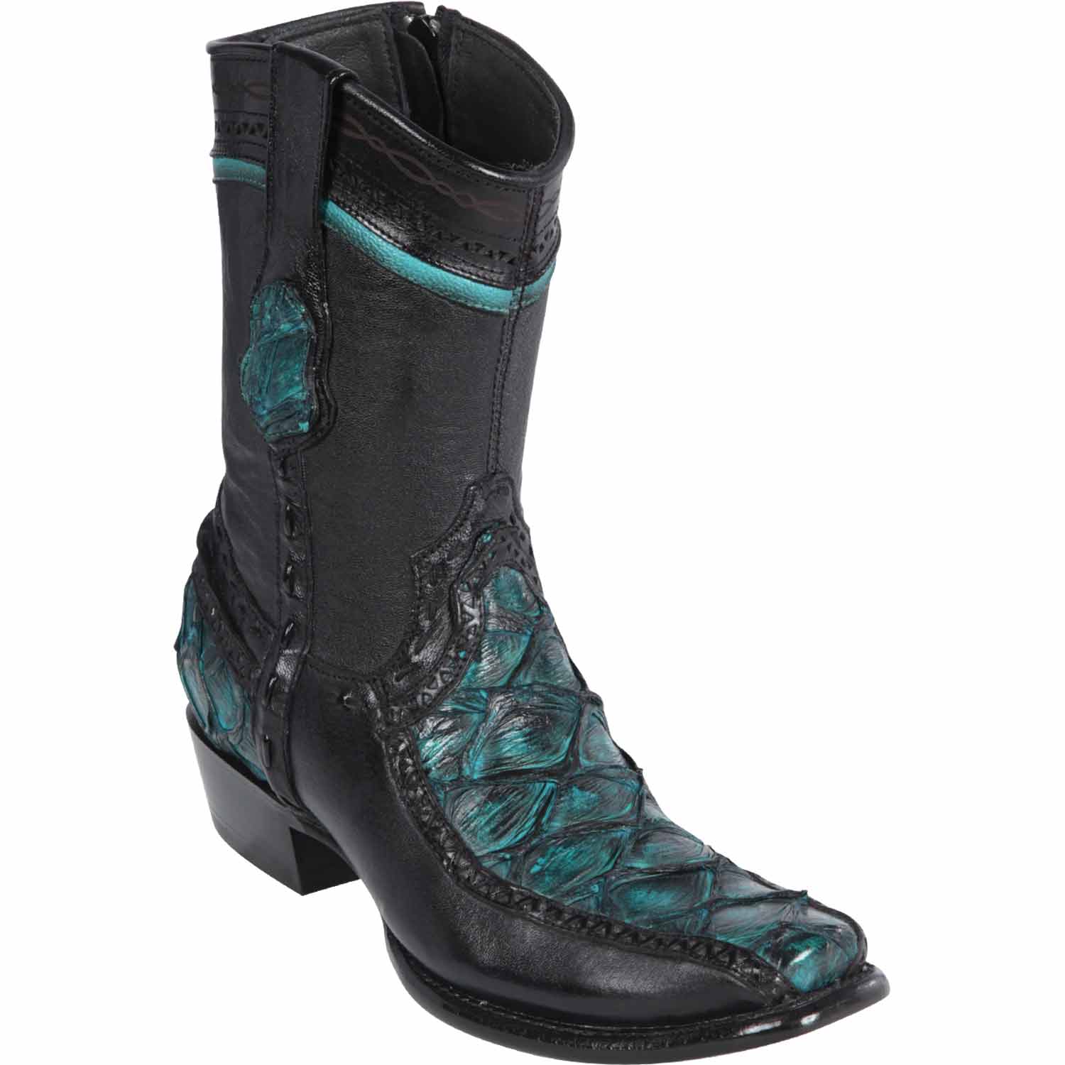 Men's Wild West Monster Fish with Deer Dubai Toe Short Boots 279BF10-A - 6