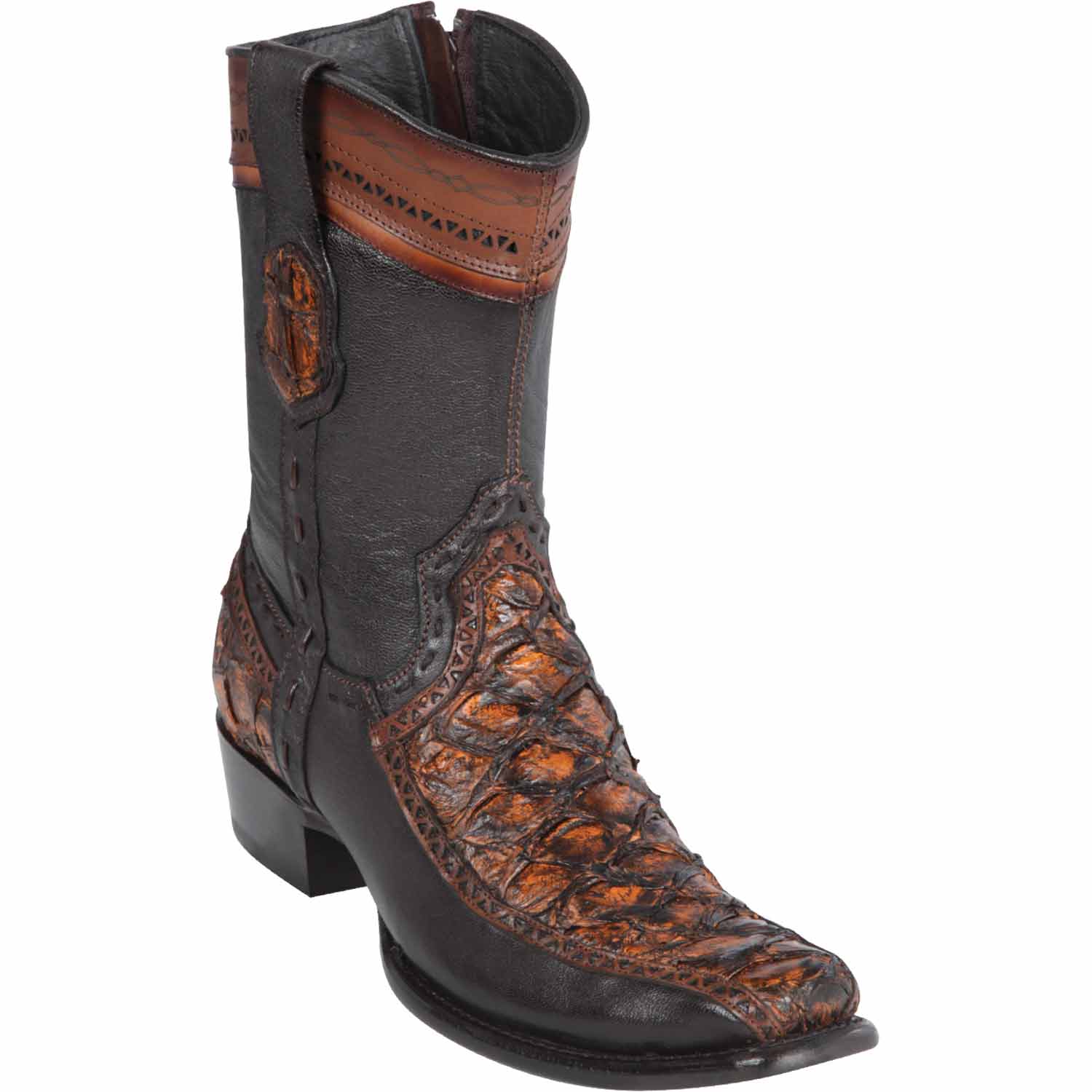 Men's Wild West Monster Fish with Deer Dubai Toe Short Boots 279BF10-B - 6