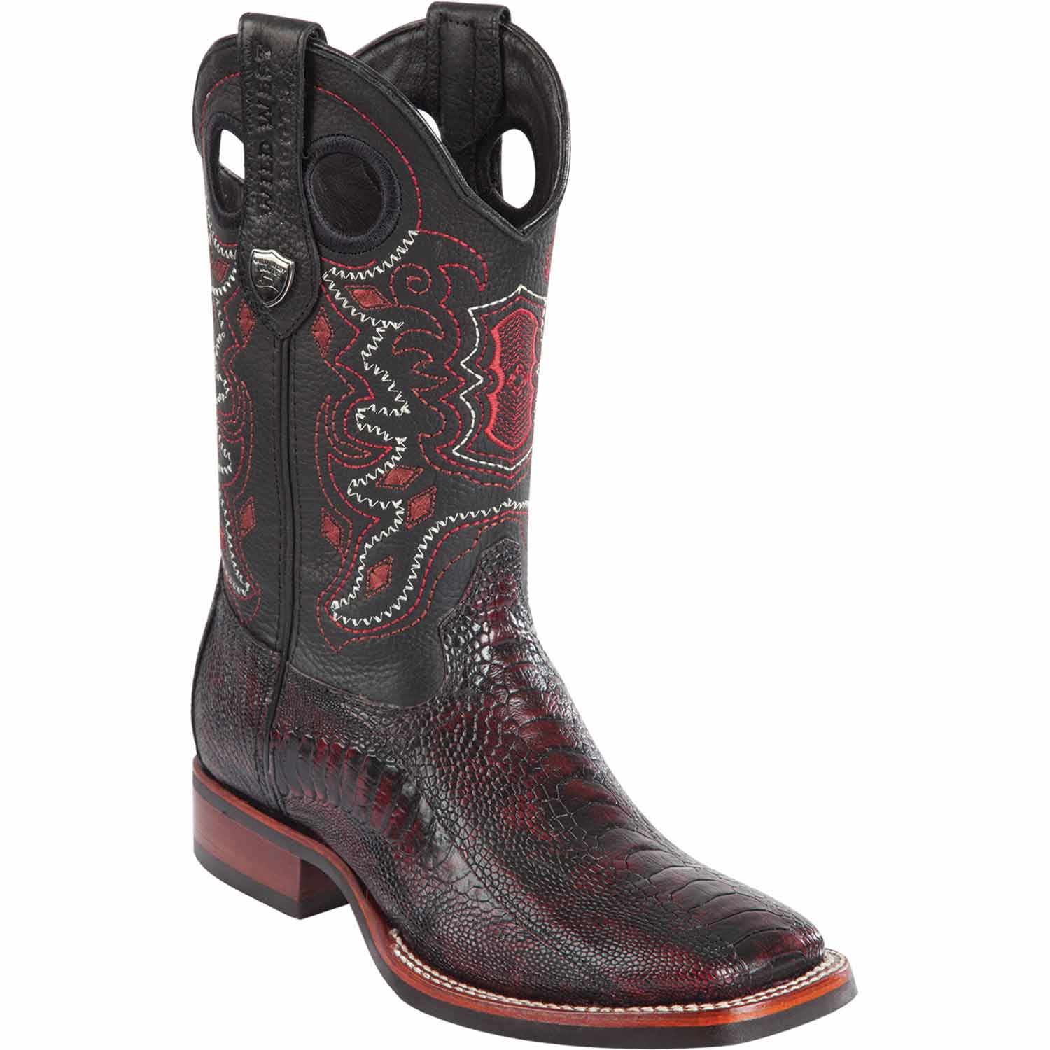 Men's Wild West Ostrich Leg Ranch Toe Boots 282505 - 6