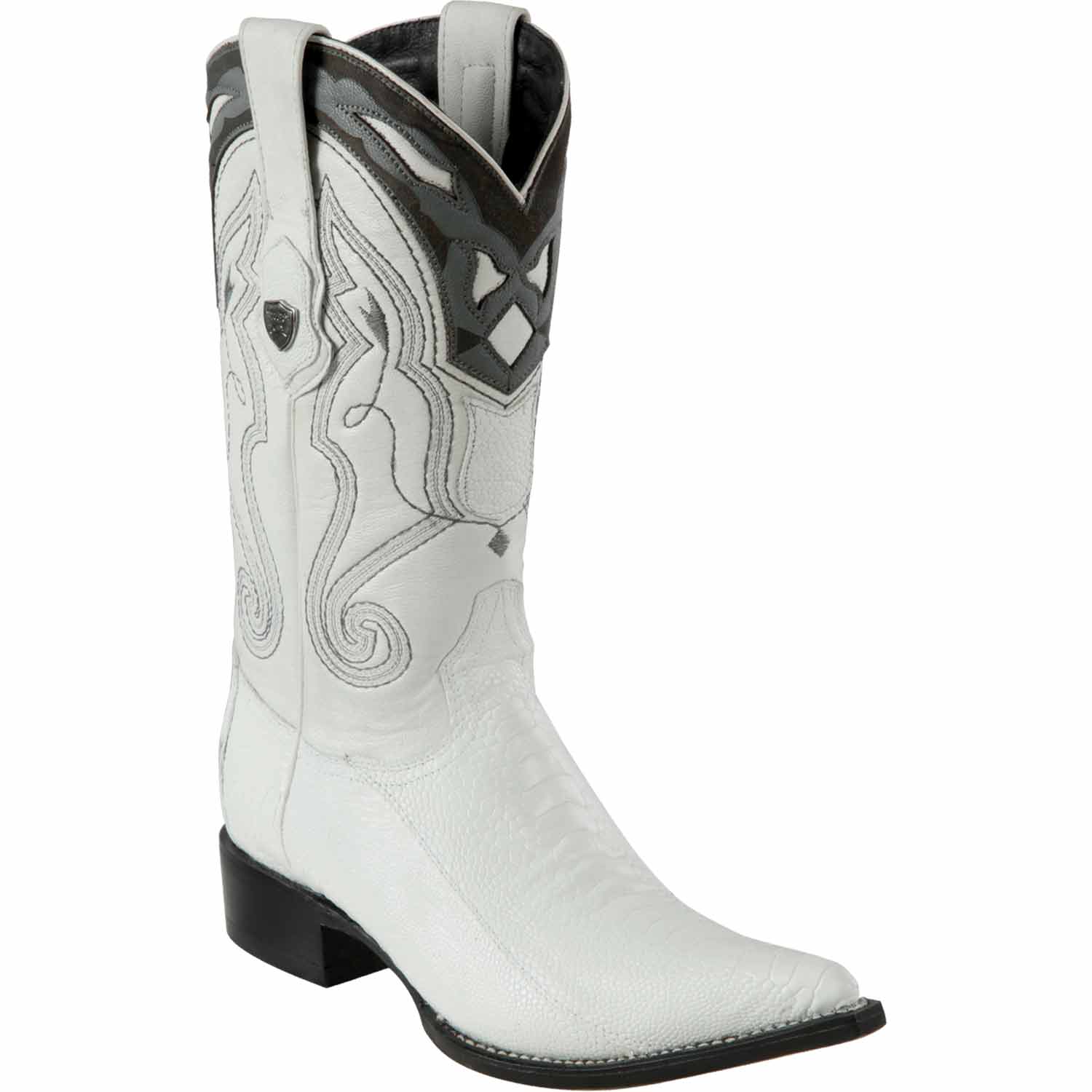 Men's Wild West Ostrich Leg Skin 3X Toe Boots 29505-B - 6