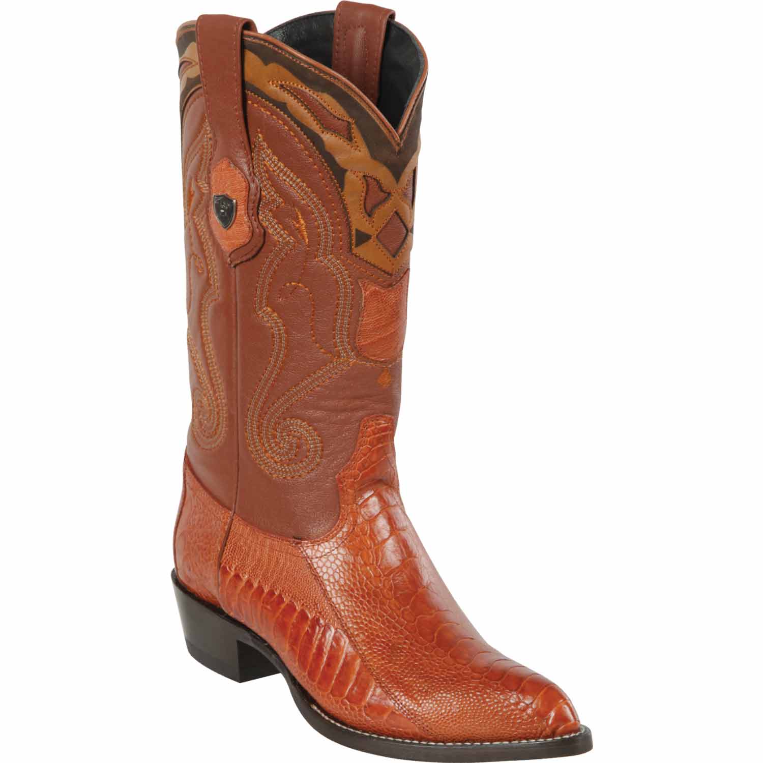 Men's Wild West Ostrich Leg Skin J Toe Boots 29905 - 6