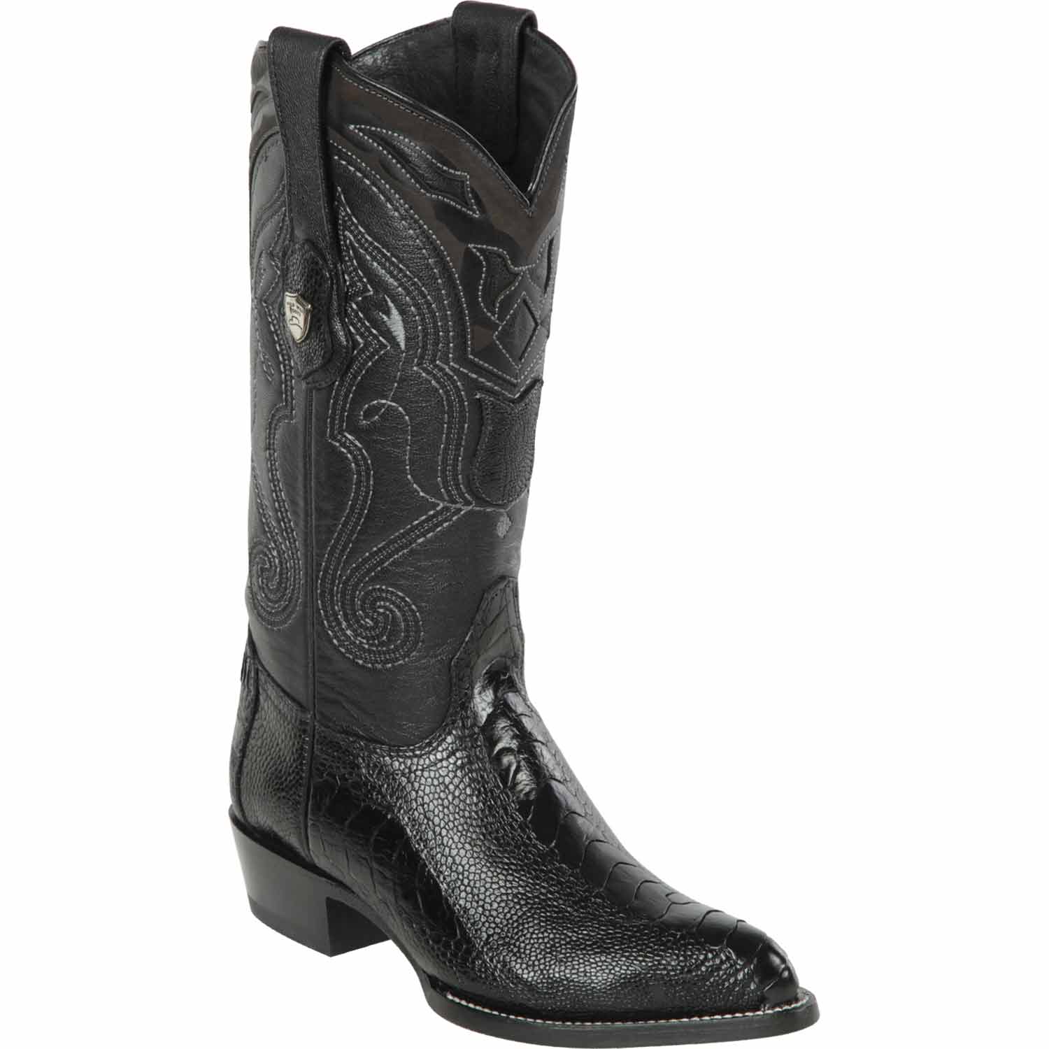 Men's Wild West Ostrich Leg Skin J Toe Boots 29905 - 6
