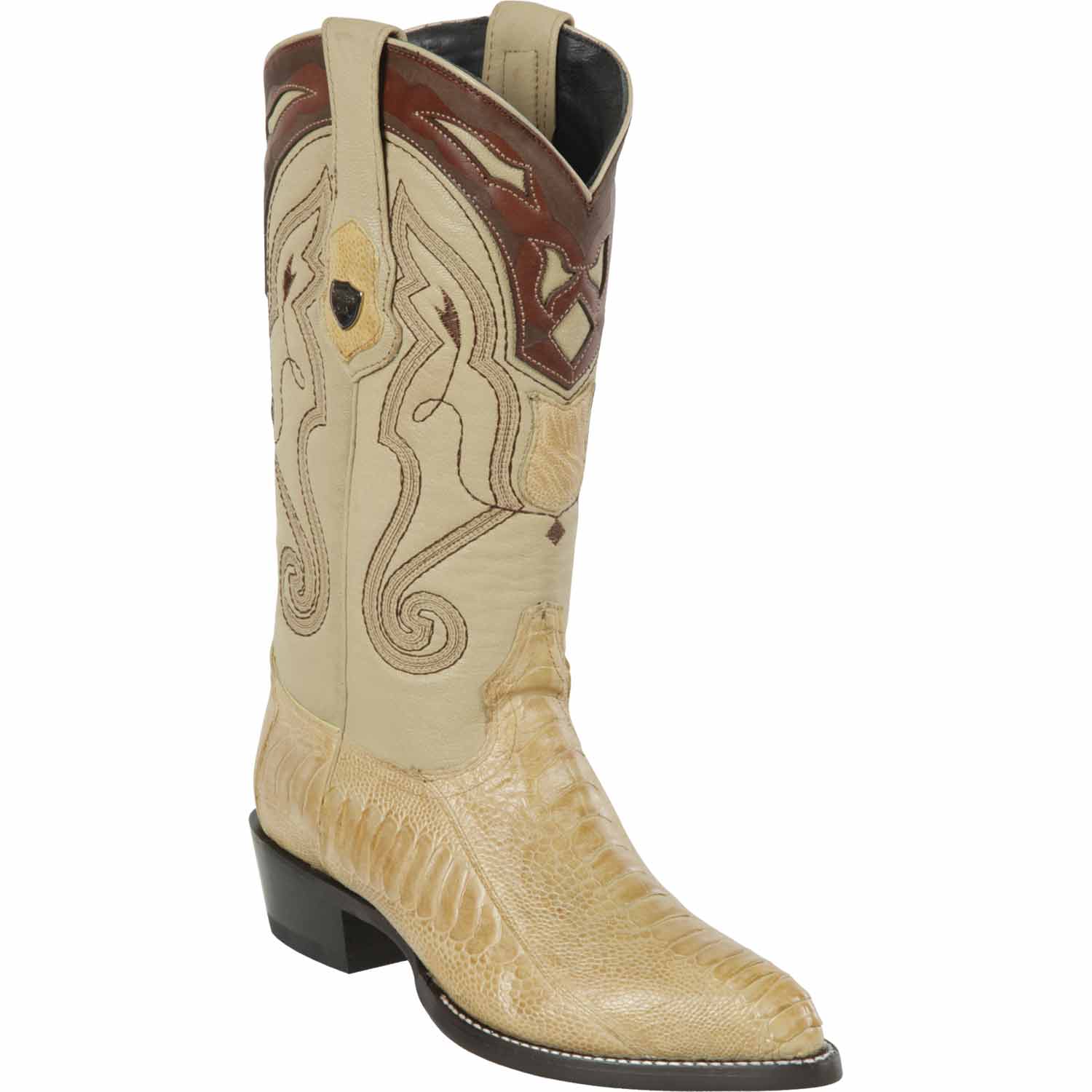 Men's Wild West Ostrich Leg Skin J Toe Boots 29905 - 6