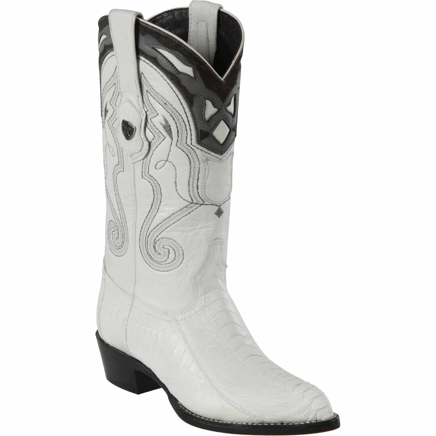 Men's Wild West Ostrich Leg Skin J Toe Boots 29905 - 6