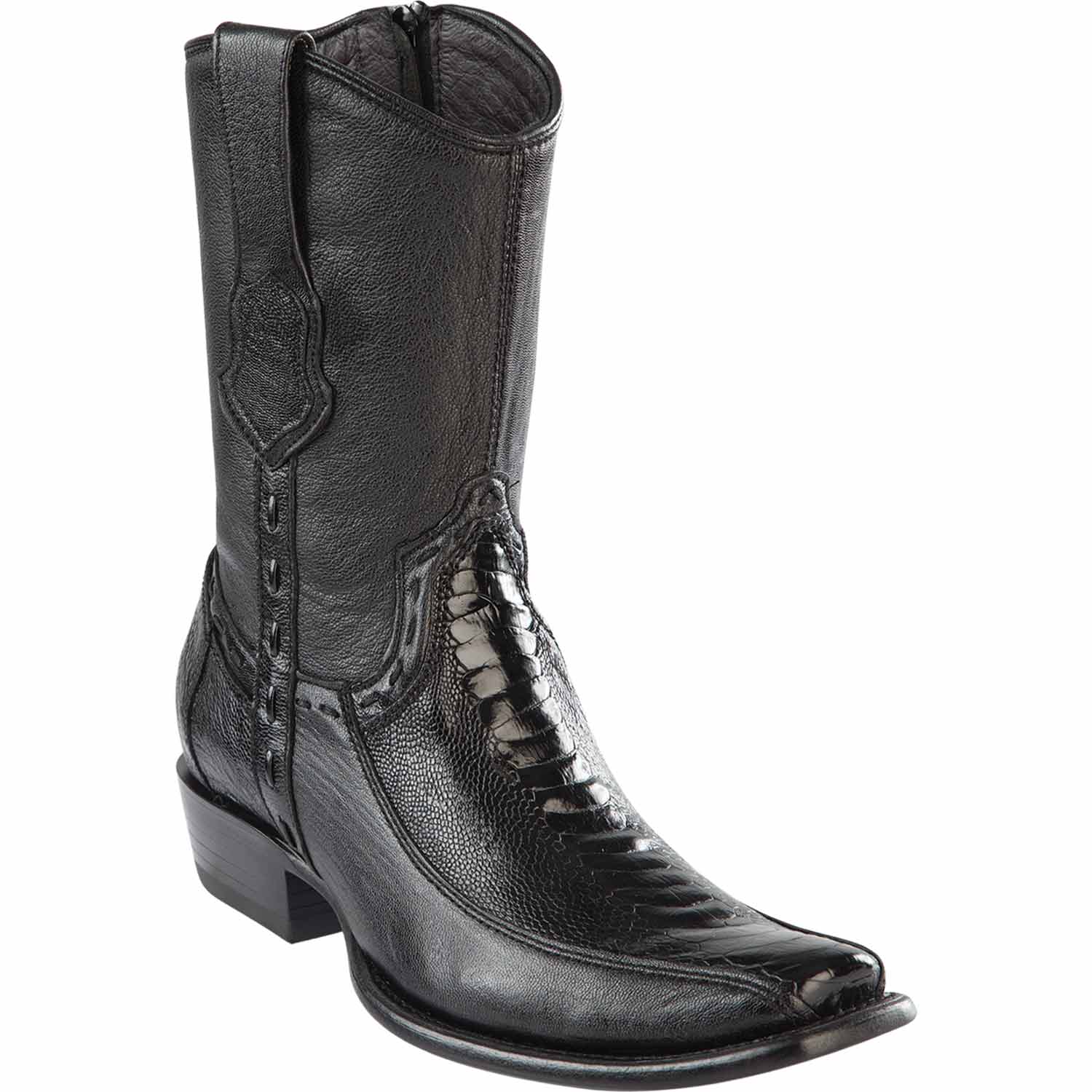 Men's Wild West Ostrich Leg with Deer Dubai Toe Short Boots 279BF05 - 6