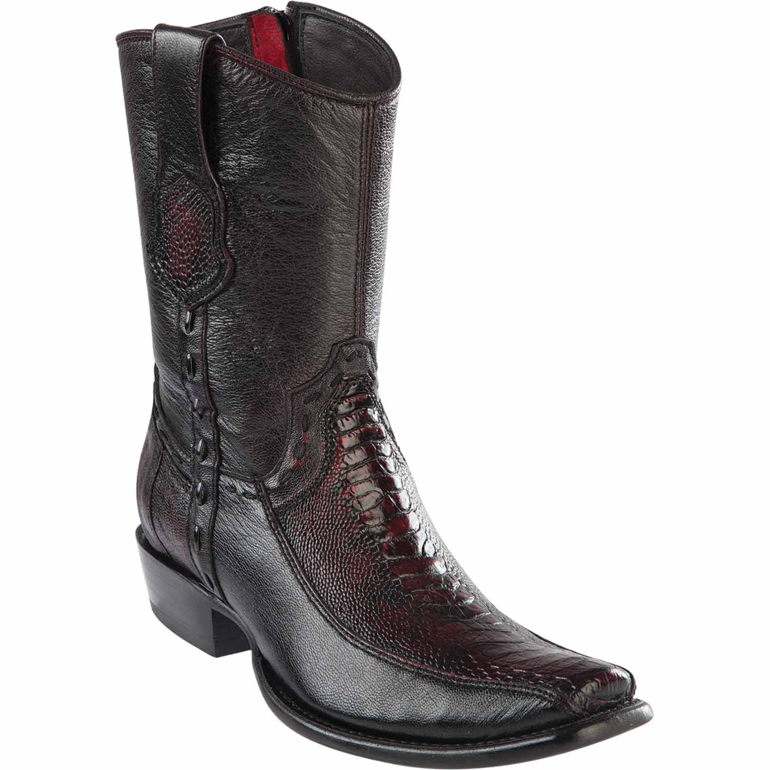 Men's Wild West Ostrich Leg with Deer Dubai Toe Short Boots 279BF05 - 6