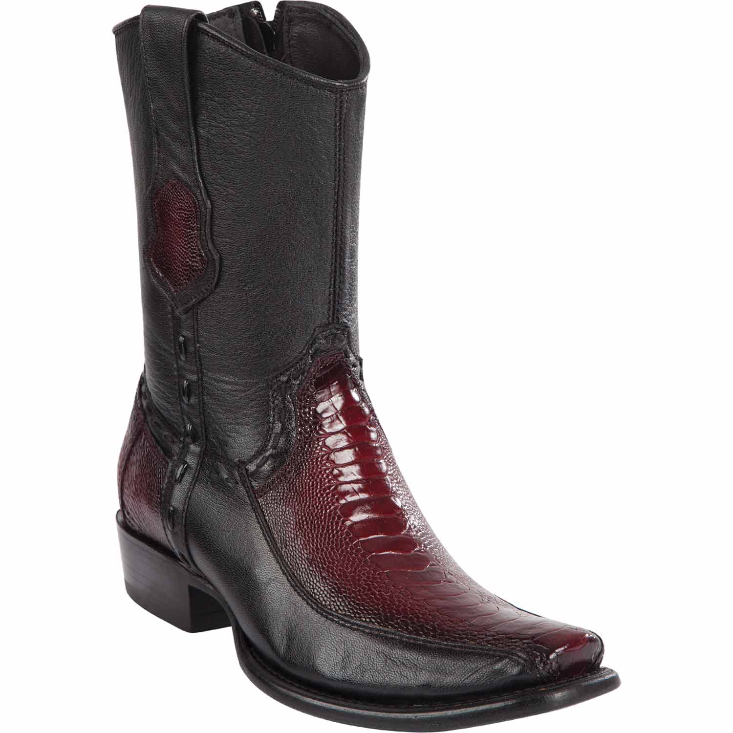 Men's Wild West Ostrich Leg with Deer Dubai Toe Short Boots 279BF05 - 6