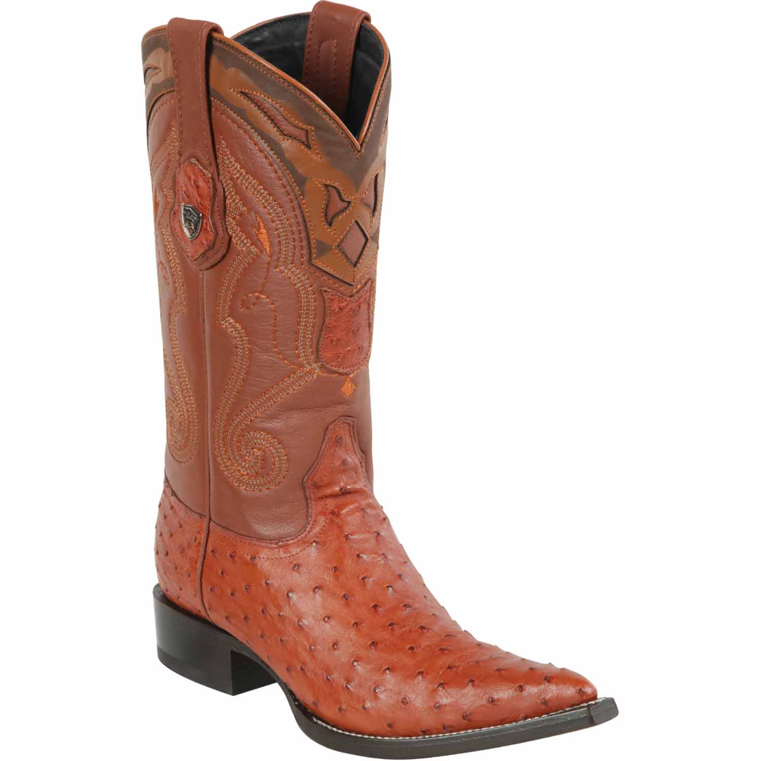 Men's Wild West Ostrich Skin 3X Toe Boots 29503-A - 6