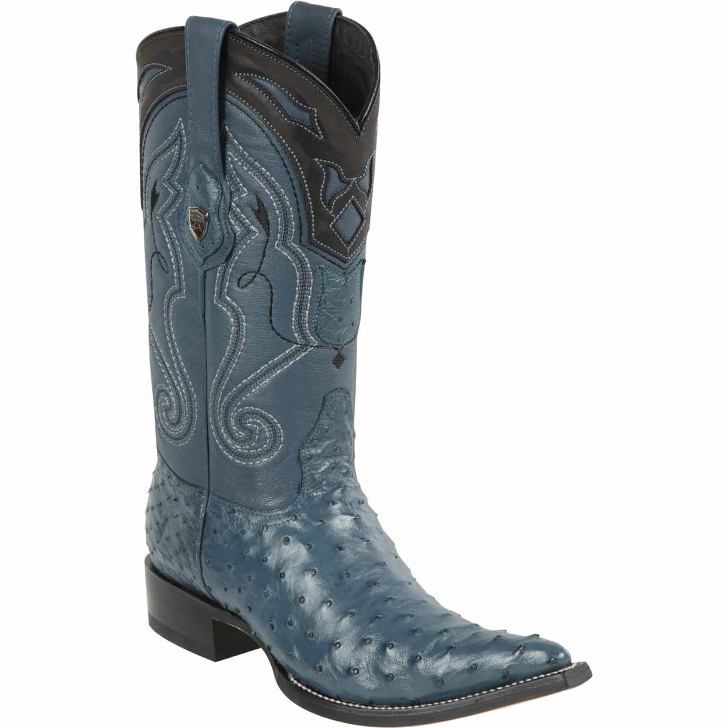 Men's Wild West Ostrich Skin 3X Toe Boots 29503-B-New Designer Collection - 6