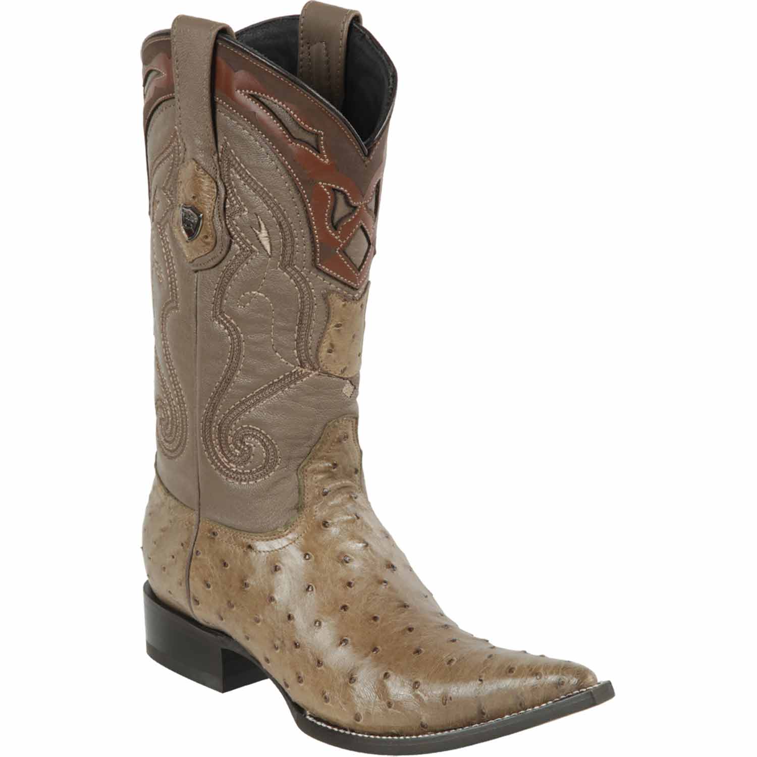 Men's Wild West Ostrich Skin 3X Toe Boots 29503-B-New Designer Collection - 6