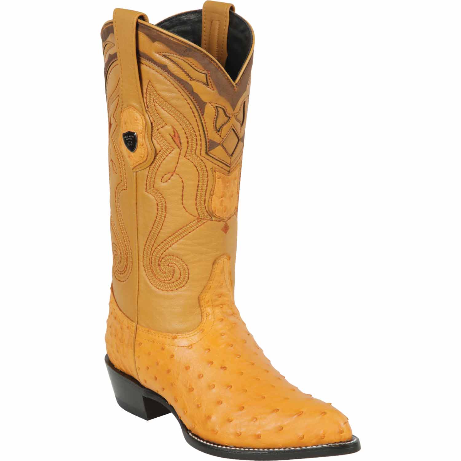 Men's Wild West Ostrich Skin J Toe Boots 29903-A - 6