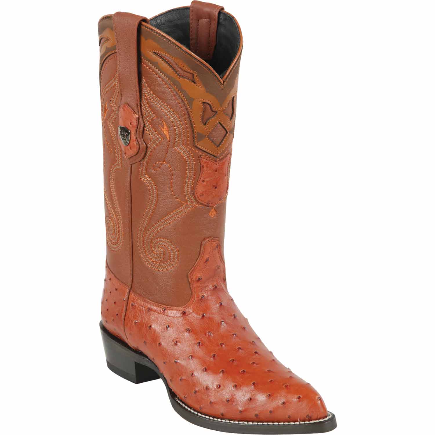 Men's Wild West Ostrich Skin J Toe Boots 29903-A - 6