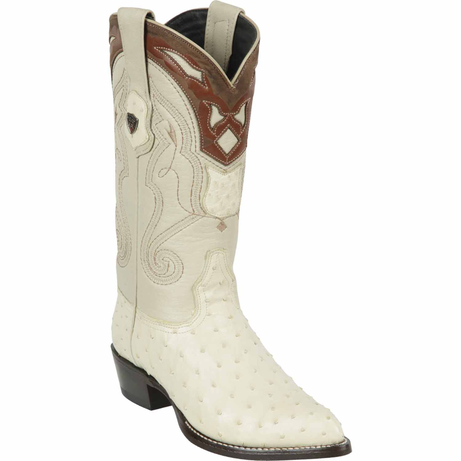 Men's Wild West Ostrich Skin J Toe Boots 29903-A - 6