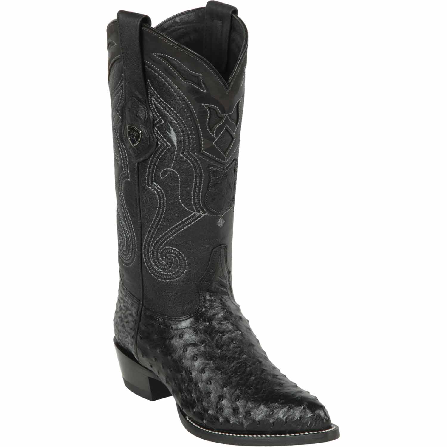 Men's Wild West Ostrich Skin J Toe Boots 29903-A - 6