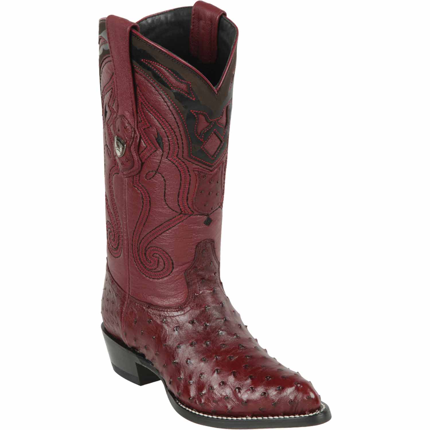 Men's Wild West Ostrich Skin J Toe Boots 29903-A - 6