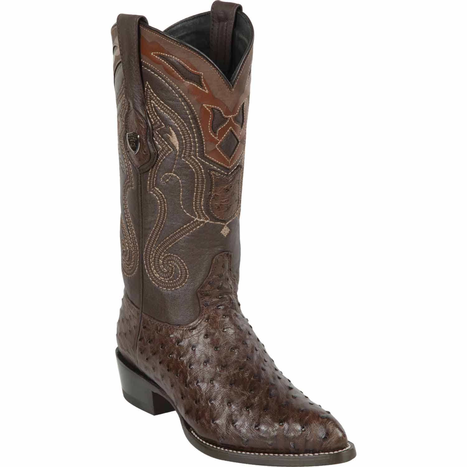 Men's Wild West Ostrich Skin J Toe Boots 29903-A - 6
