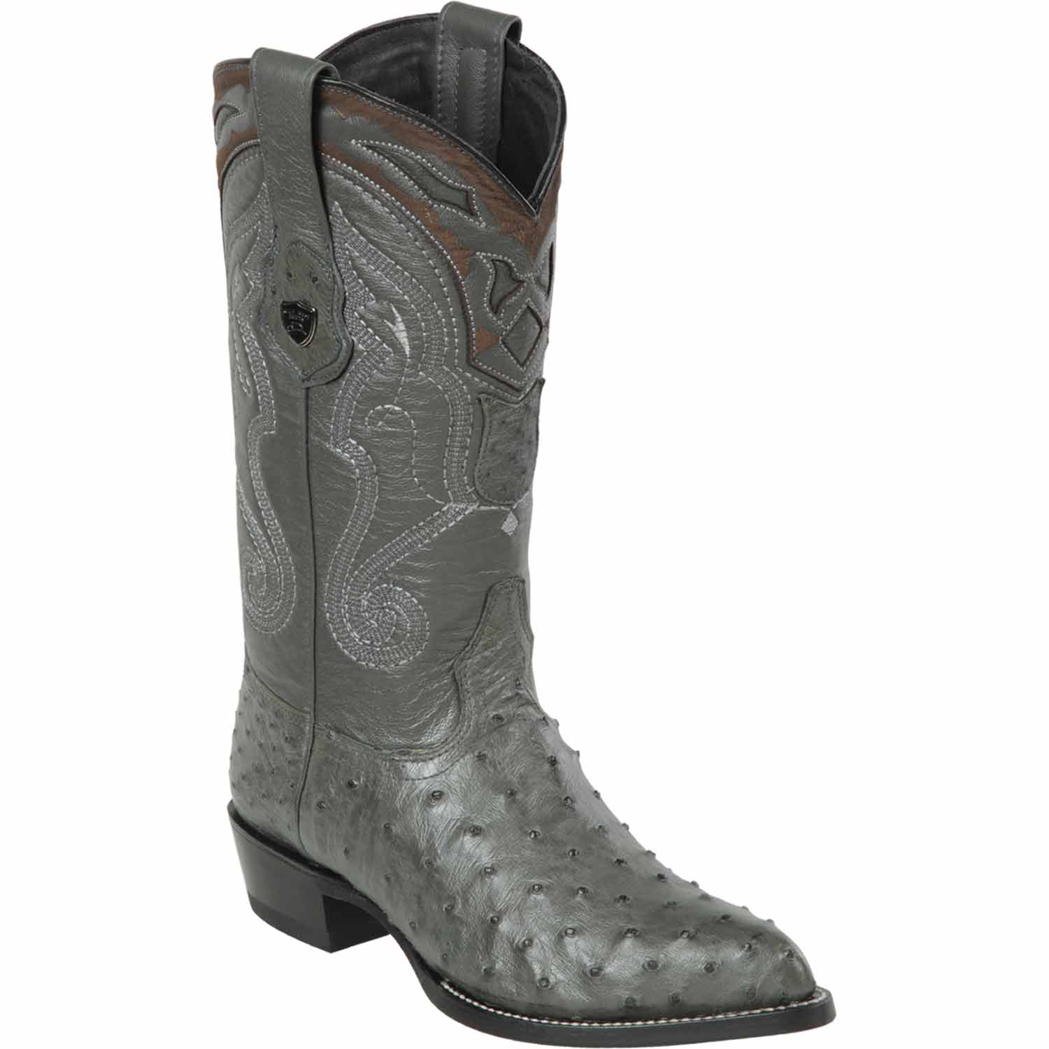 Men's Wild West Ostrich Skin J Toe Boots 29903-B - 6