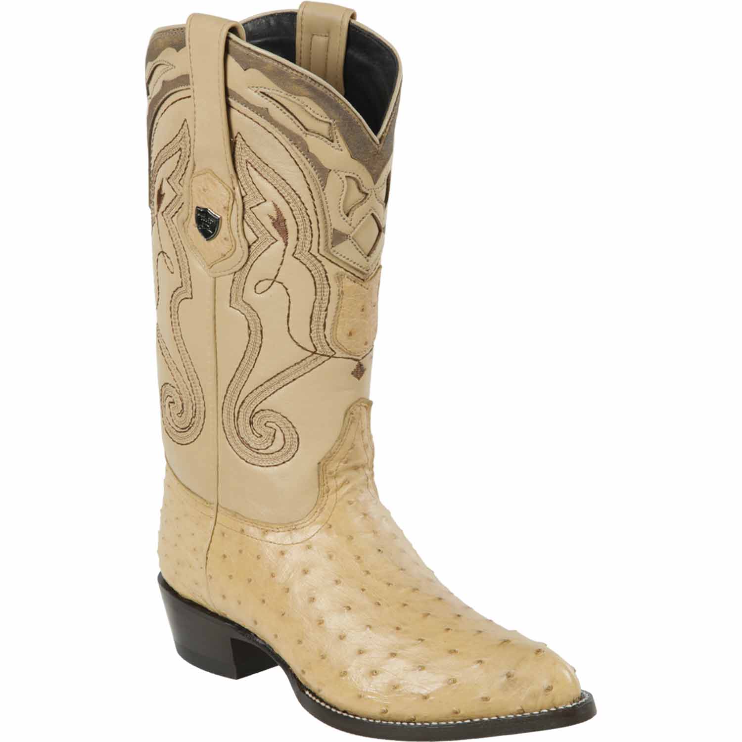 Men's Wild West Ostrich Skin J Toe Boots 29903-B - 6