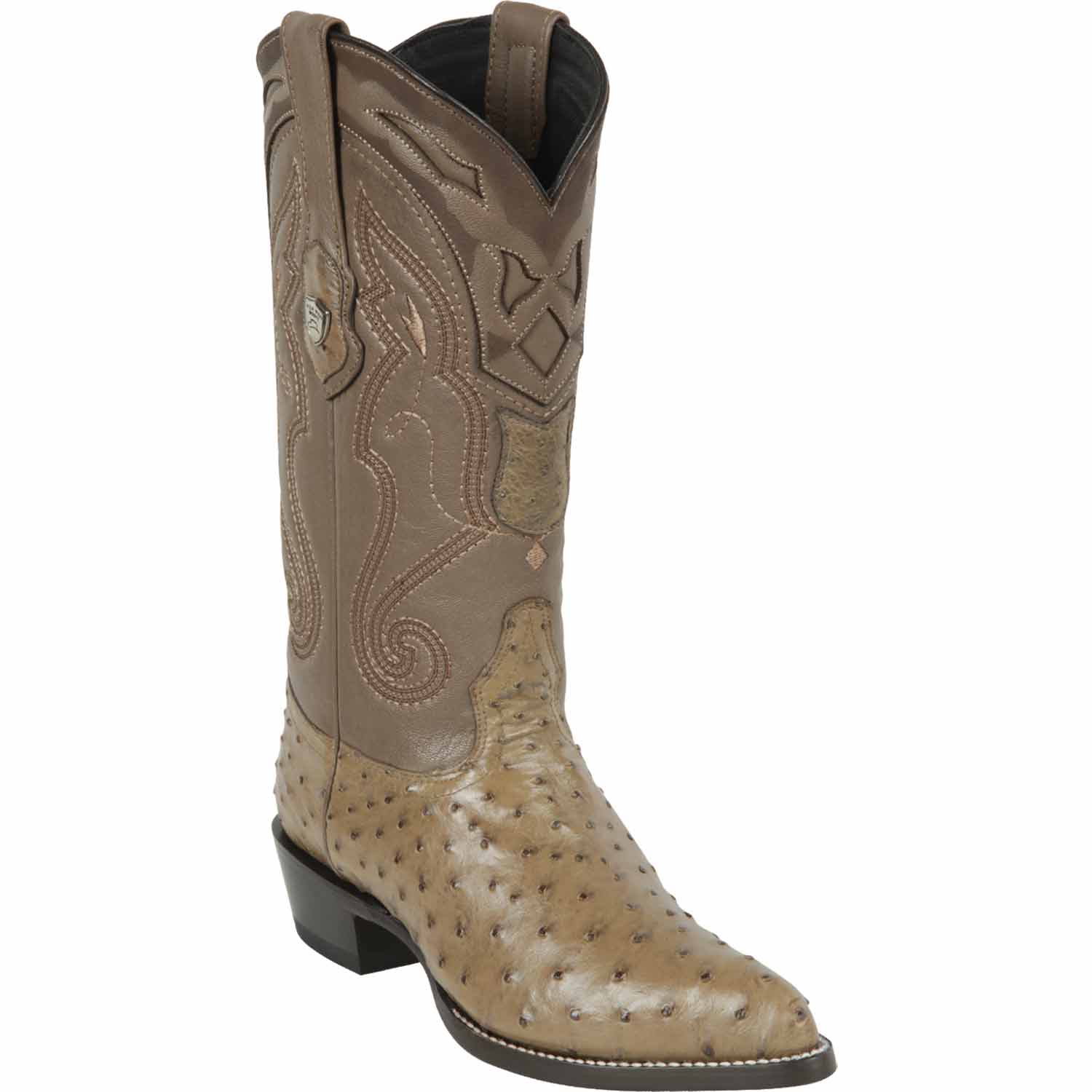 Men's Wild West Ostrich Skin J Toe Boots 29903-B - 6