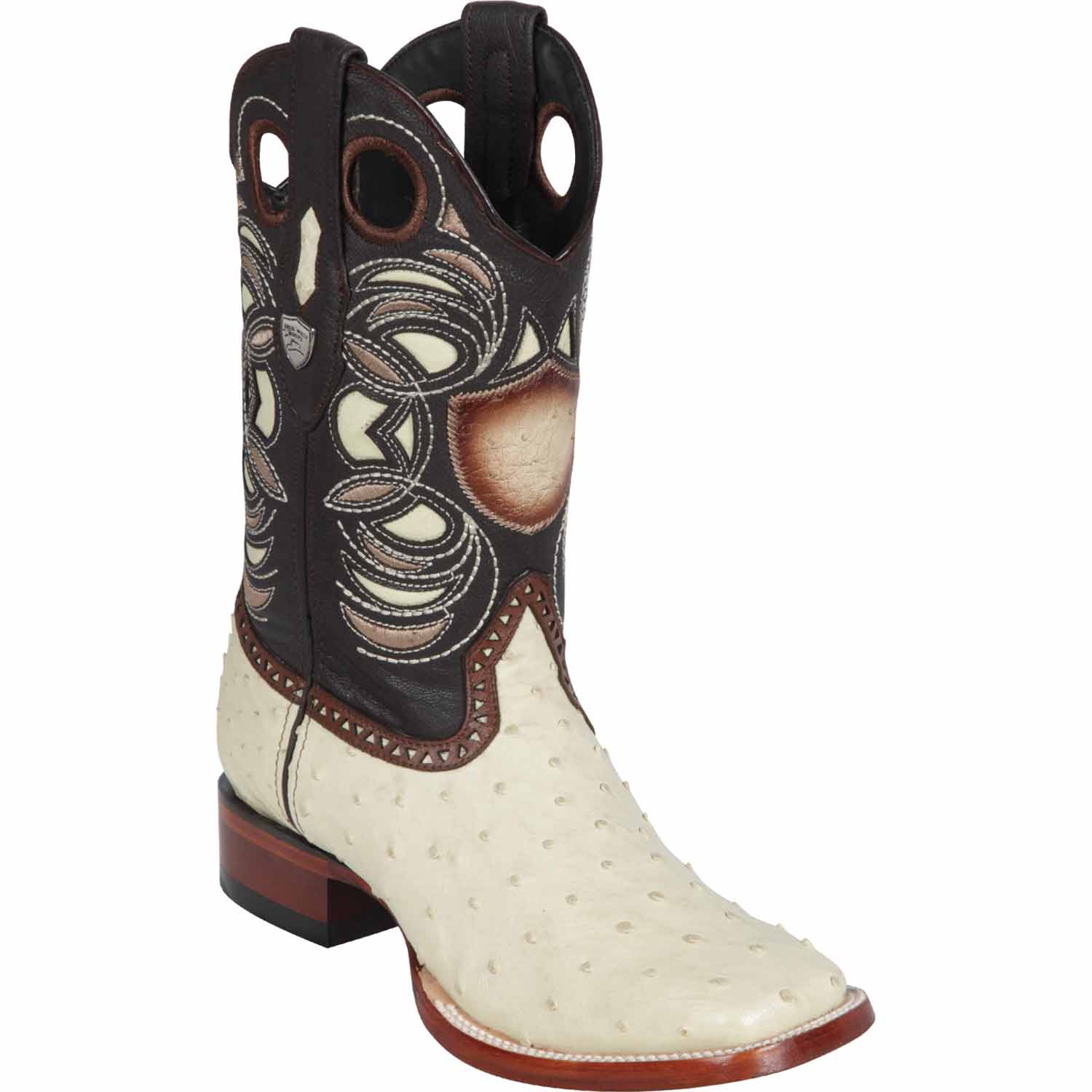 Men's Wild West Ostrich Skin Ranch Toe Boots 282403 - 6