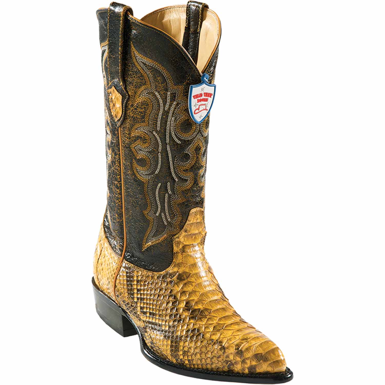 Men's Wild West Python Skin J Toe Boots 29957-New Designer Collection - 6
