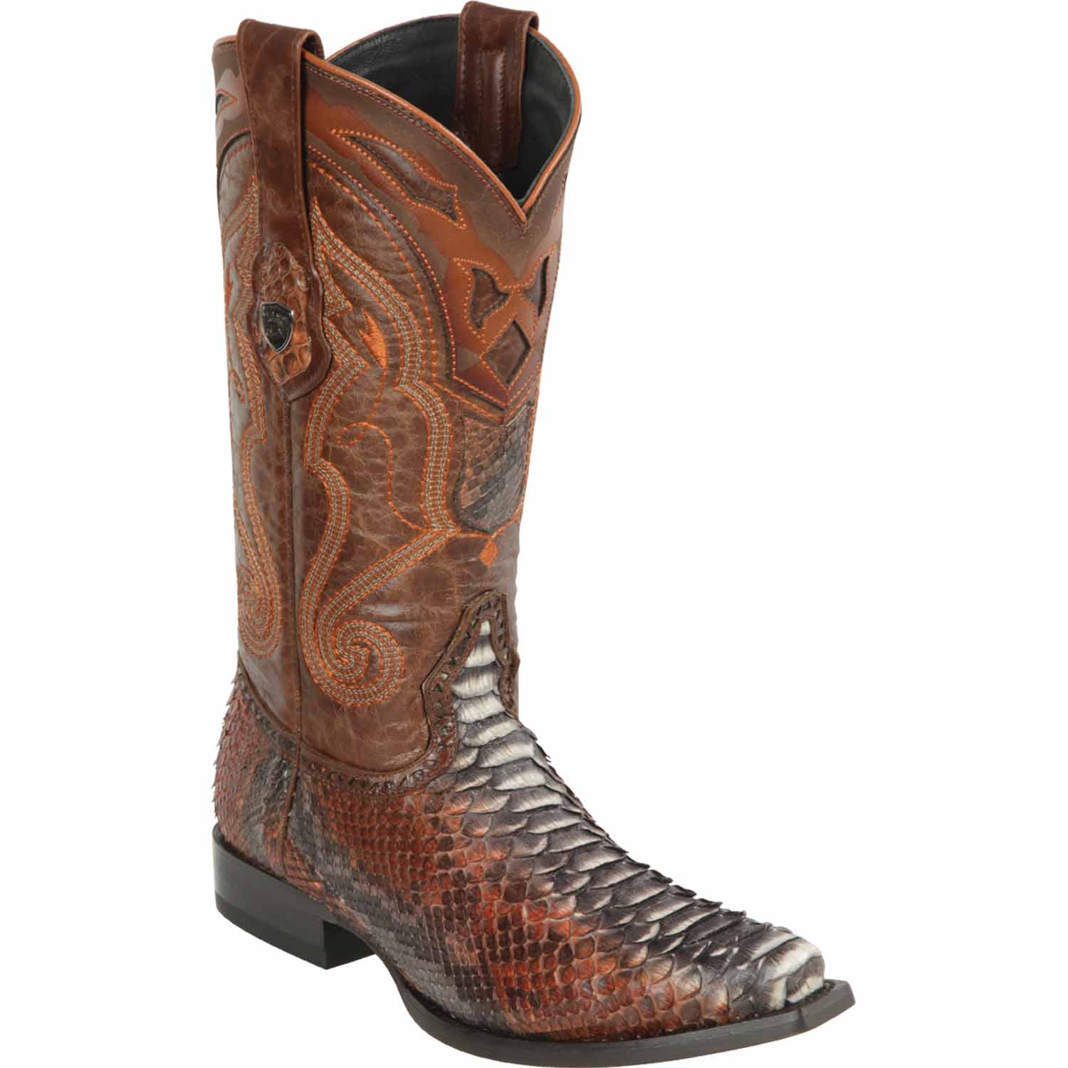 Men's Wild West Python Skin Snip Toe Boots 29457 - 6