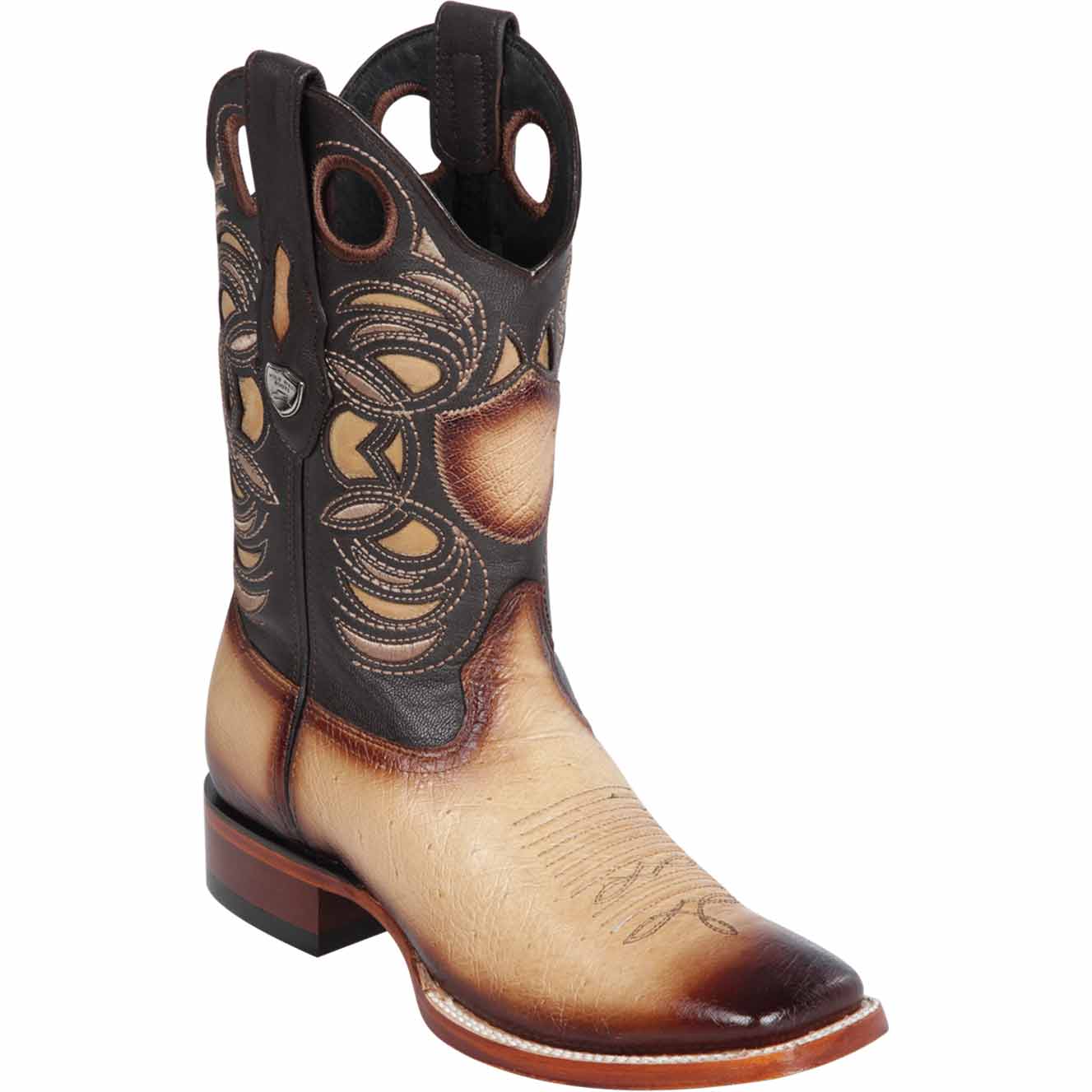 Men's Wild West Smooth Ostrich Ranch Toe Boots 282497 - 6