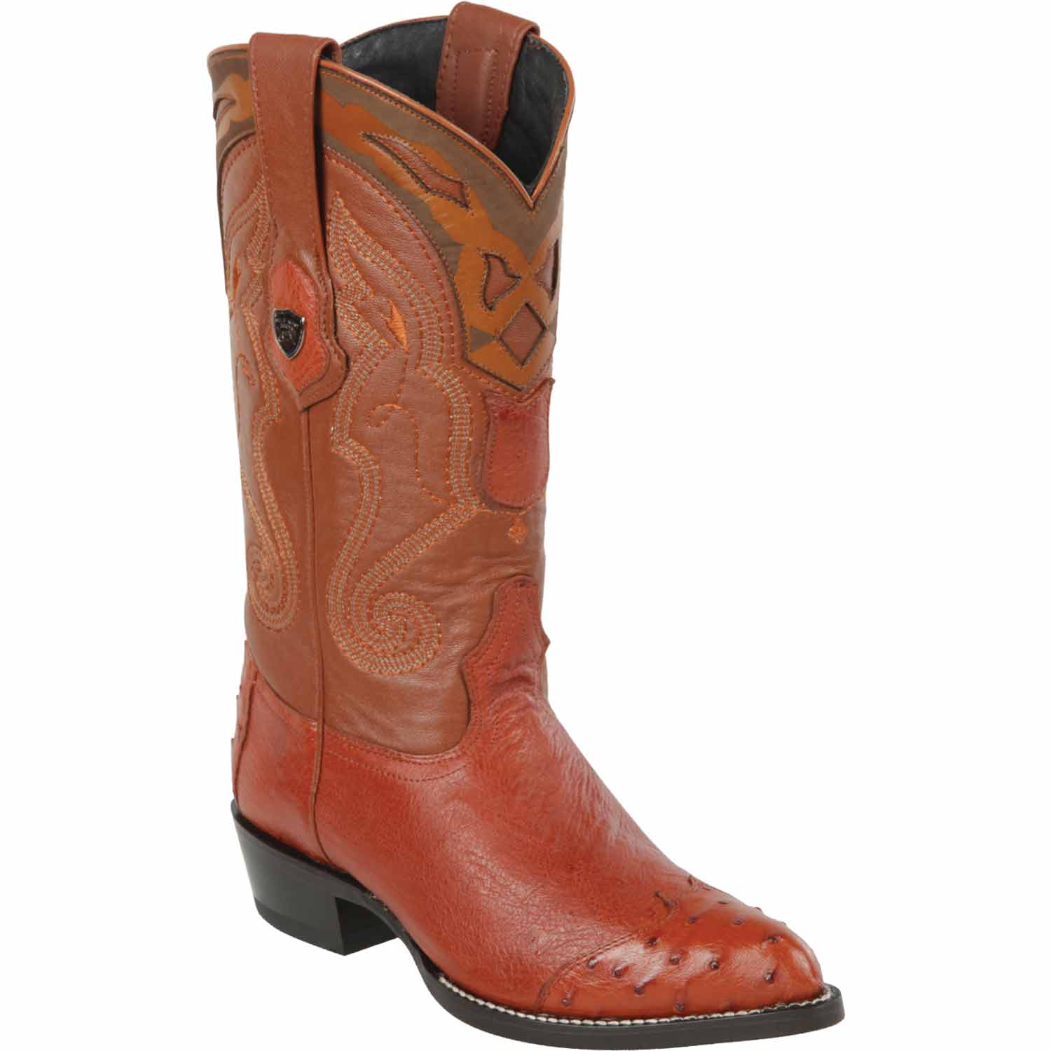 Men's Wild West Smooth Ostrich Skin J Toe Boots 29904 - 6
