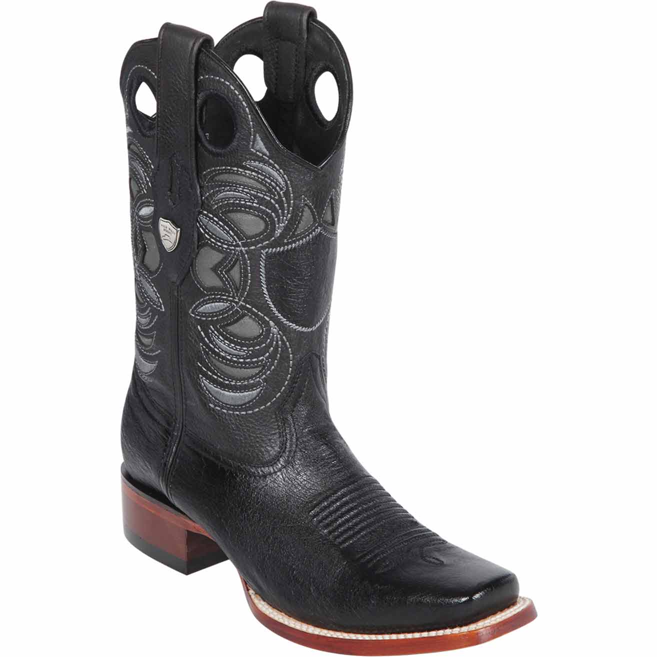 Men's Wild West Smooth Ostrich Skin Rodeo Toe Boots 281897 - 6