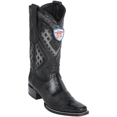 Men's Wild West Smooth Ostrich Square Toe Boots 27697 - 6