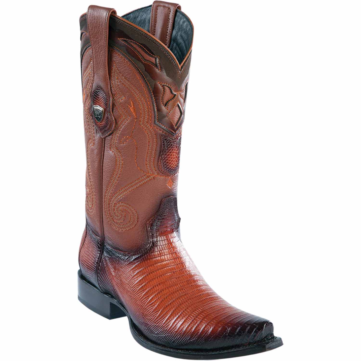Men's Wild West Teju Lizard Skin Snip Toe Boots 29407 - 6
