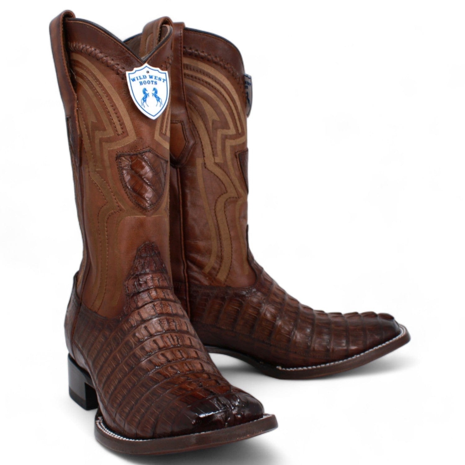 Men's Wild West Caiman Tail Ranch Toe Boots 2824L01 - 6