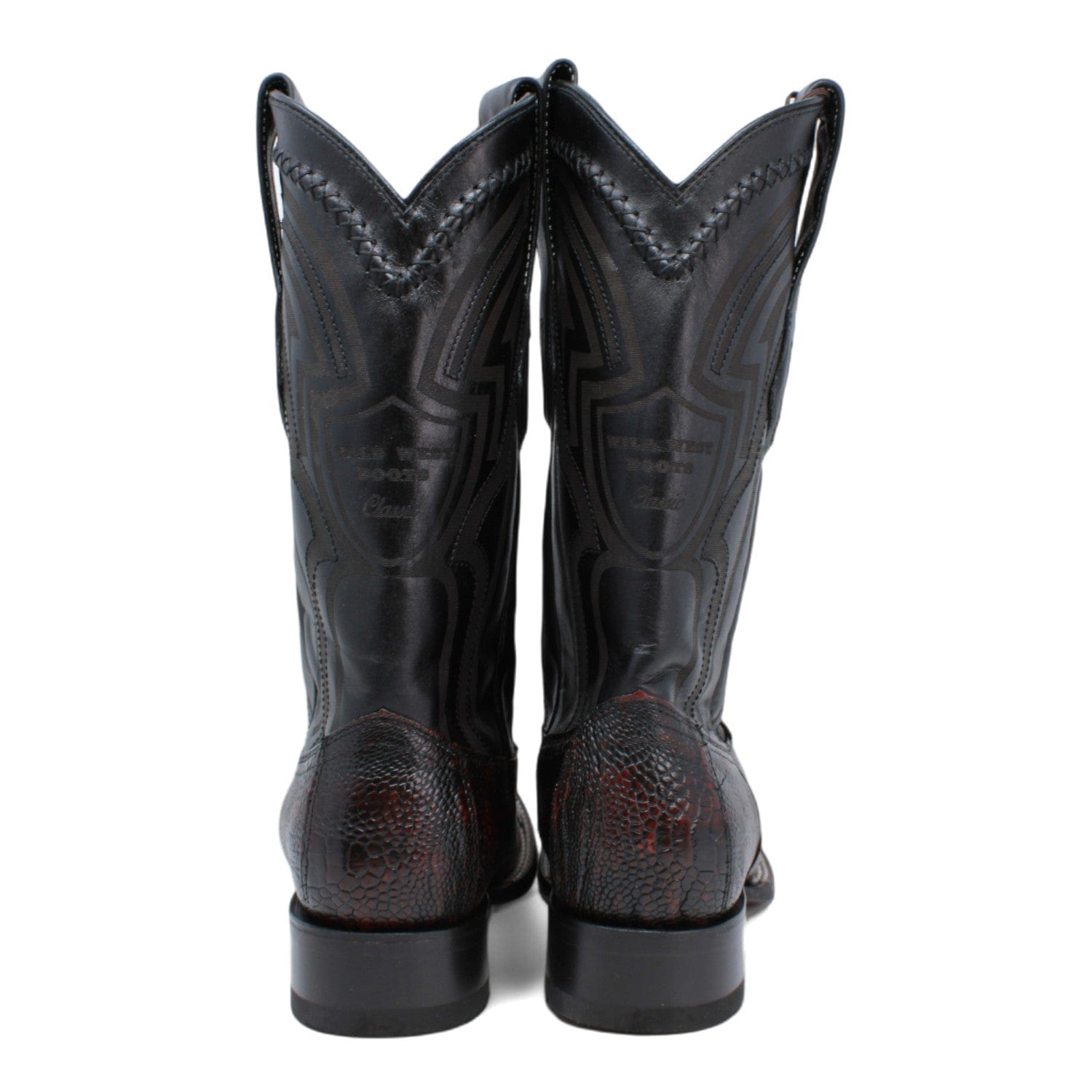 Men's Wild West Ostrich Leg Ranch Toe Boots 2824L05 - 6