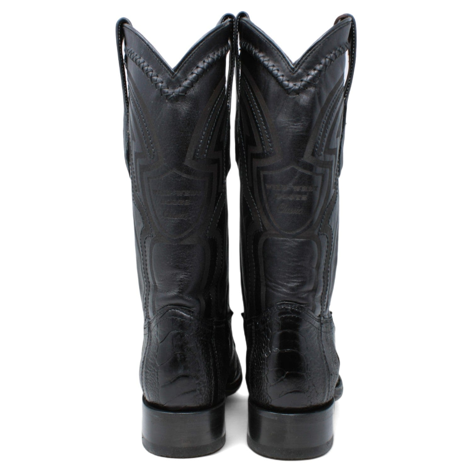Men's Wild West Ostrich Leg Square Toe Boots 277L05 - 6