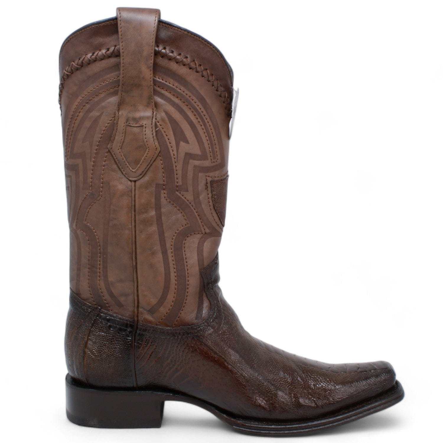 Men's Wild West Ostrich Leg Square Toe Boots 277L05 - 6