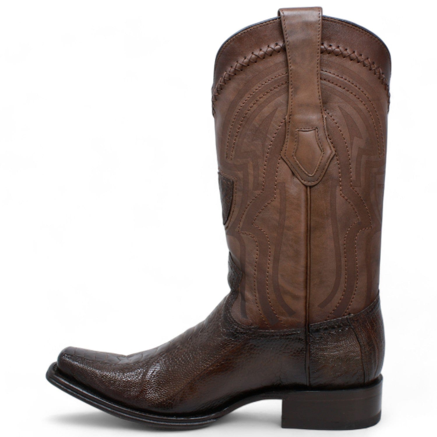 Men's Wild West Ostrich Leg Square Toe Boots 277L05 - 6