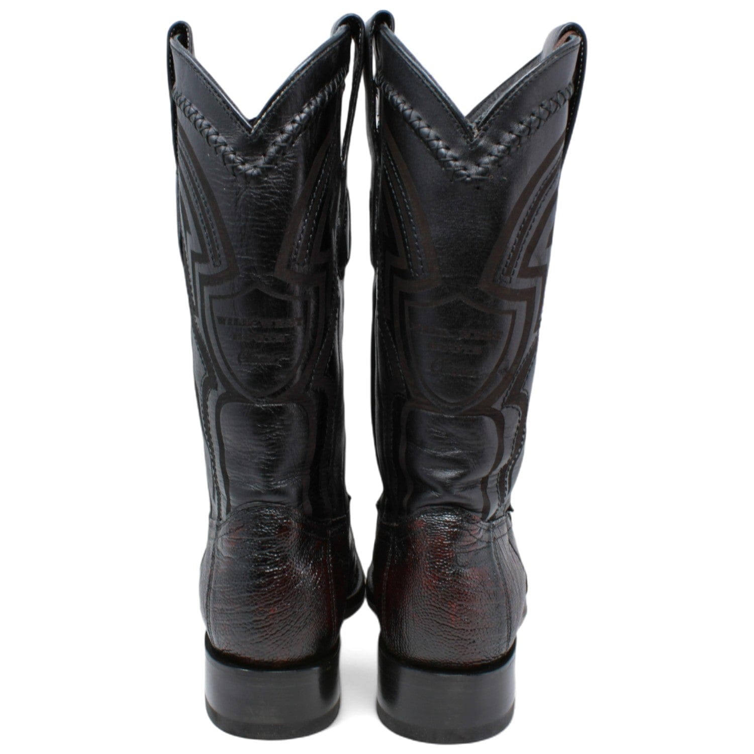 Men's Wild West Ostrich Leg Square Toe Boots 277L05 - 6