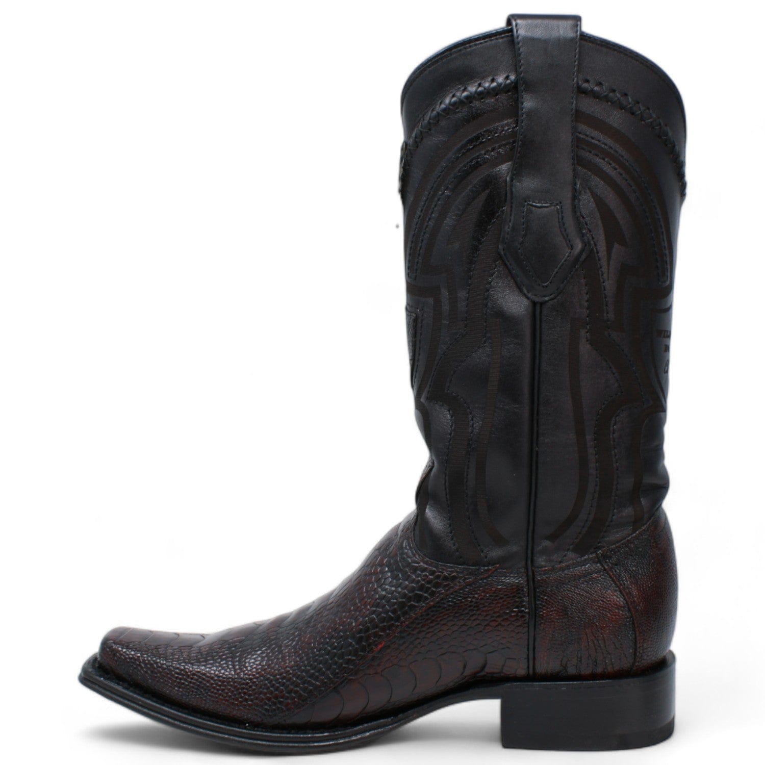 Men's Wild West Ostrich Leg Square Toe Boots 277L05 - 6
