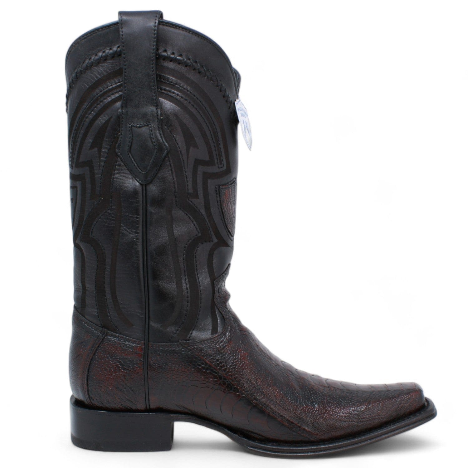 Men's Wild West Ostrich Leg Square Toe Boots 277L05 - 6